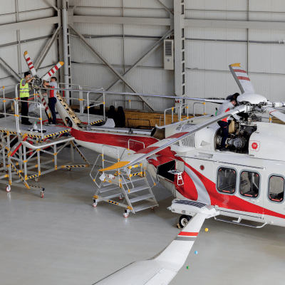 Arbetsplattform Helikopter