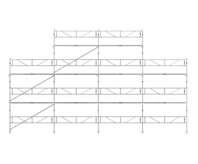 Ställningstrailer med 96m² Villapaket Ram ALU