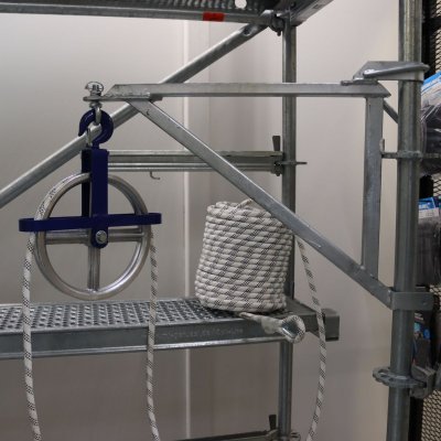 Ställningshjul för materialvinsch ALU