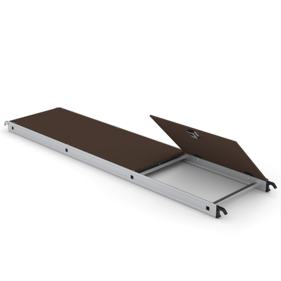 plattform till rullställning med lucka öppen