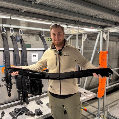 Komplett verktygsbälte för ställningsbyggare