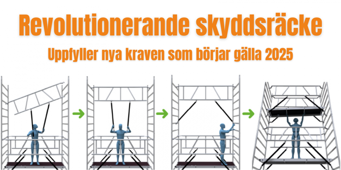 Nya skyddsräcken som uppfyller nya reglerna i AFS2023:9 OCH EN1004